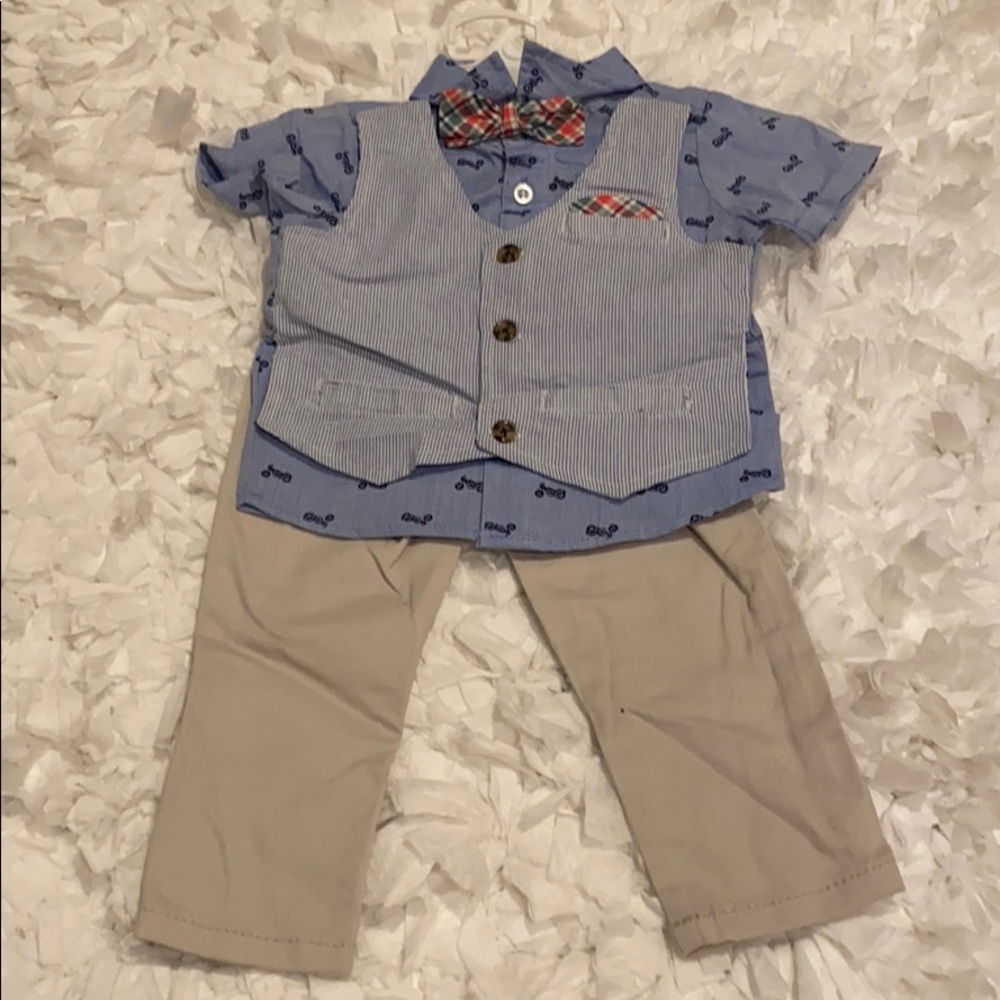 NWT Infant Boys 3pc Vest and Pant Set